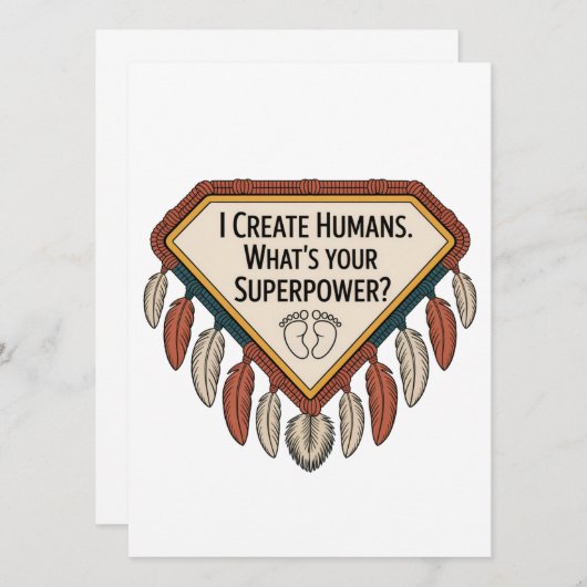 I Create Humans. What’s Your Superpower Kaart (Voorkant / Achterkant)