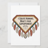 I Create Humans. What’s Your Superpower Kaart (Voorkant)