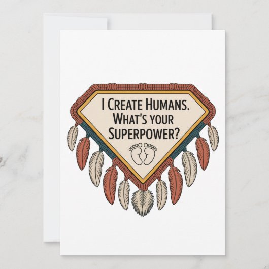 I Create Humans. What’s Your Superpower Kaart (Voorkant)