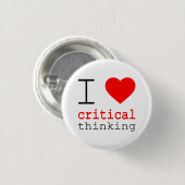 I ❤️ Critical Thinking Ronde Button 3,2 Cm (Voorkant /achterkant)