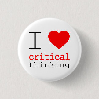 I ❤️ Critical Thinking Ronde Button 3,2 Cm