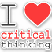 I ❤️ critical thinking vinyl stickers (Voorkant)