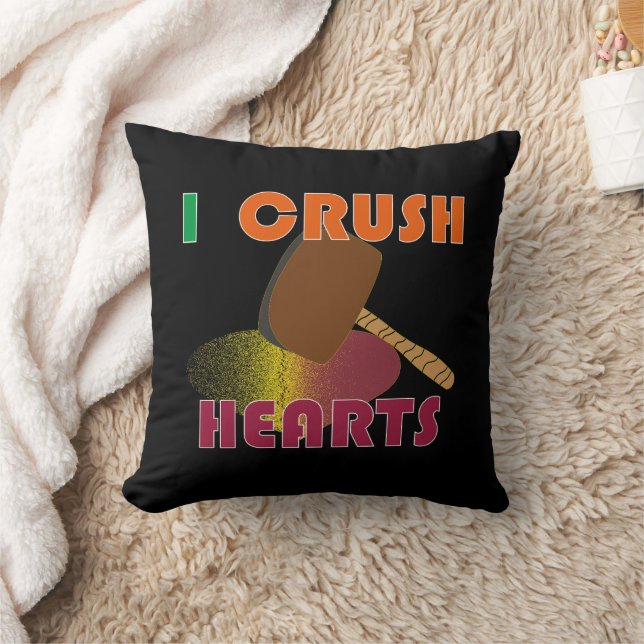 "I Crush Hearts" Anti-Valentine's Day Pillow Kussen (Deken)