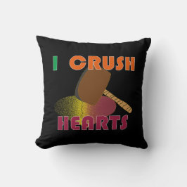 "I Crush Hearts" Anti-Valentine's Day Pillow Kussen