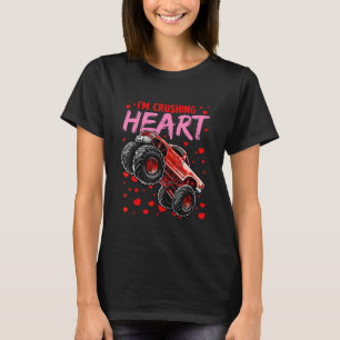 I Crush Hearts Monster Truck Funny Boys Kinder Val T-shirt