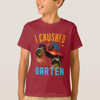 I Crush Kindergarten Monster Truck Afstuderen T-shirt