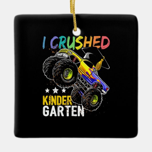 I Crush Kindergarten Monster Truck Keramisch Ornament (Voorkant)