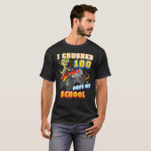 I Crushed 100 Days Of School 100th Day Monster Car T-shirt (Voorkant volledig)