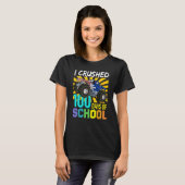 I Crushed 100 Days Of School Boys Monster Truck T-shirt (Voorkant volledig)