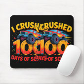 I Crushed 100 Days Of School Monster Truck Girls B Muismat (Met muis)