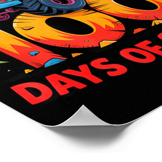 I Crushed 100 Days Of School Monster Truck Girls B Poster (Hoek)