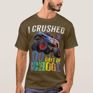 I Crushed 100 Days of School Monster Truck Shirt f