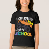 I Crushed 100 Days of School Truck 2025 Tri-Blend Shirt (Voorkant)