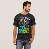 I Crushed 100 Days Of School TShirt Boys Monster T (Voorkant volledig)