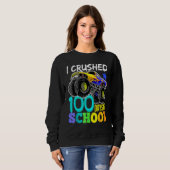 I Crushed 100 Days Of School TShirt Boys Monster T (Voorkant volledig)