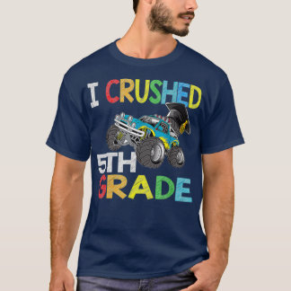 I Crushed 5th Grade Gift Graduation Boys Monster T T-shirt