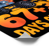 I Crushed 67+33 Days Of School Kids Monster Truck  Poster (Hoek)