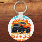 I Crushed 67 + 33 Days Of School Monster Truck Boy Sleutelhanger (Voorkant)