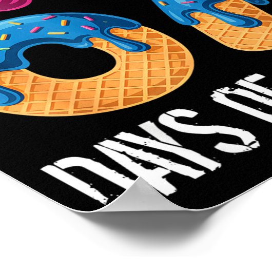 I Crushed 67 Days Of School Boys Ice Cream Drip Ae Poster (Hoek)