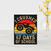 I Crushed 67 Days Of School Funny Six Seven Meme B Kaart (Gele Bloem)