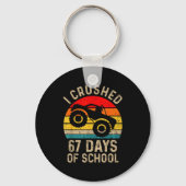I Crushed 67 Days Of School Funny Six Seven Meme B Sleutelhanger (Voorkant)