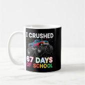 I Crushed 67 Days Of School Monster Teacher Studen Koffiemok (Links)