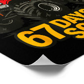 I Crushed 67 Days Of School Monster Truck Boys Tea Poster (Hoek)