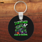 I Crushed 67 Days Of School Monster Truck Funny 67 Sleutelhanger (Voorkant)