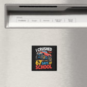 I Crushed 67 Days Of School Shirts Truck Students  Magneet (Insitu (Vaatwasser))