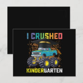 I Crushed Kindergarten Monster Truck Graduation Briefkaart (Voorkant / Achterkant)