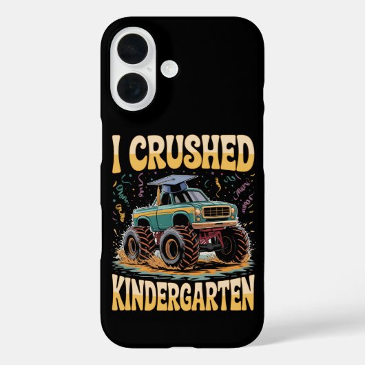 I Crushed Kindergarten Monster Truck Graduation Case-Mate iPhone Case (Achterkant)