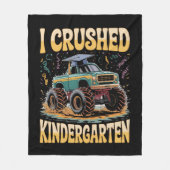 I Crushed Kindergarten Monster Truck Graduation Fleece Deken (Voorkant)