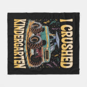 I Crushed Kindergarten Monster Truck Graduation Fleece Deken (Voorkant (Horizontaal))