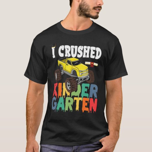 I Crushed Kindergarten Monster Truck Graduation Gi T-shirt (Voorkant)
