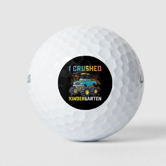 I Crushed Kindergarten Monster Truck Graduation Golfballen (Voorkant)