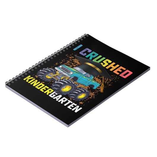 I Crushed Kindergarten Monster Truck Graduation Notitieboek (Linkerzijde)