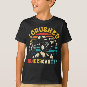 I Crushed Kindergarten Monster Truck Graduation T-shirt