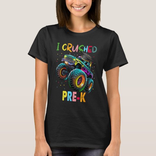I Crushed Pre-K Monster Truck Graduation Shirt Boy (Voorkant)