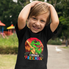 I Crushed Preschool" – T-Rex with with Glasses T-shirt
