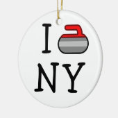 I Curl NY ~Ardsley Curling Club Keramisch Ornament (Links)