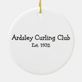 I Curl NY ~Ardsley Curling Club Keramisch Ornament (Achterkant)