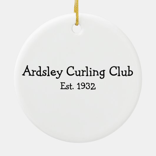 I Curl NY ~Ardsley Curling Club Keramisch Ornament (Achterkant)