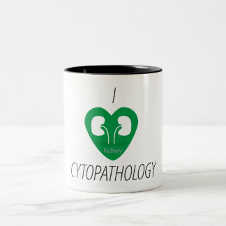 I cytopathologie van het hart - nieren tweekleurige koffiemok