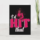 I`d Hit That Funny Boxing Gift For Kickboxing Woma Kaart (Voorkant)