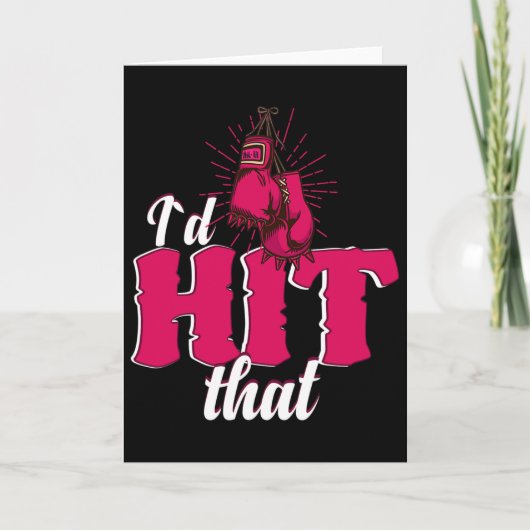 I`d Hit That Funny Boxing Gift For Kickboxing Woma Kaart (Voorkant)