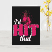 I`d Hit That Funny Boxing Gift For Kickboxing Woma Kaart (Gele Bloem)