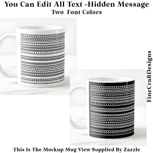 I’d Rather Be Crafting Hidden Message 087W Quote Koffiemok