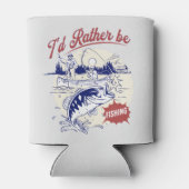 I’d Rather Be Fishing, Funny Fishing Saying Blikjeskoeler (Achterkant)