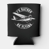 I d Rather Be Flying Funny Airplane Pilot Blikjeskoeler (Voorkant)