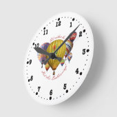 I d Rather Be Hot Air Ballooning Clock Ronde Klok (Hoek)